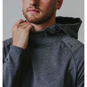 UNRL Crossover Hoodie II Men's Heather Charcoal Grey Size M Fleece Performance